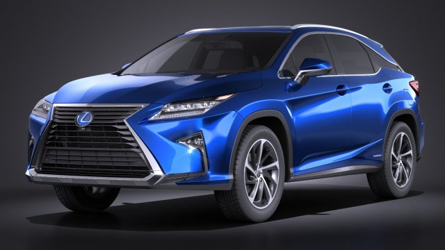 Lexus RX 450H 2016 3D Model .c4d .max .obj .3ds .fbx .stl .blend