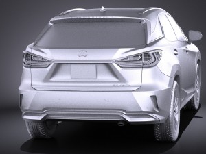 Lexus RX 450H 2016 3D Model