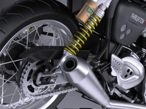Triumph Thruxton R 2016 3D Model