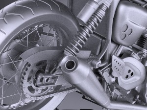 Triumph Thruxton R 2016 3D Modell