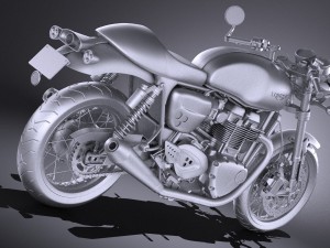 Triumph Thruxton R 2016 3D Modell