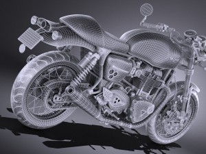 Triumph Thruxton R 2016 3D Modell