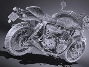 Triumph Thruxton R 2016 3D Model