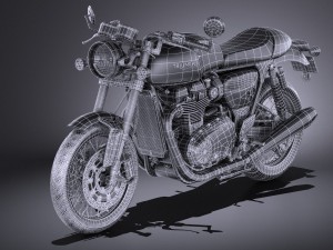 Triumph Thruxton R 2016 3D Modell
