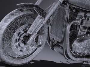 Triumph Thruxton R 2016 3D Modell