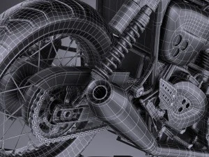 Triumph Thruxton R 2016 3D Model