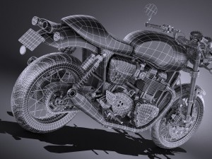 Triumph Thruxton R 2016 3D Modell