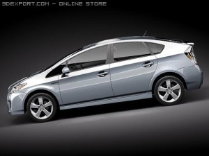 Toyota Prius 2010 Hybrid 3D Модель