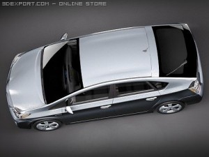 Toyota Prius 2010 Hybrid 3D Модель