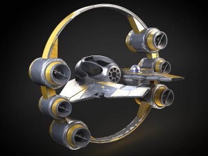 Jedi Starfighter ETA-2 with Hyperdrive Booster Rin 3D 模型
