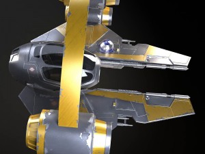 Jedi Starfighter ETA-2 with Hyperdrive Booster Rin Model 3D