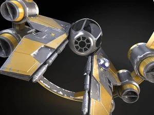 Jedi Starfighter ETA-2 with Hyperdrive Booster Rin 3D Model