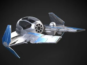Jedi Starfighter ETA-2 with Hyperdrive Booster Rin 3D Model