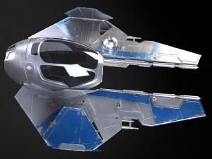 Jedi Starfighter ETA-2 with Hyperdrive Booster Rin Model 3D