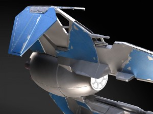 Jedi Starfighter ETA-2 with Hyperdrive Booster Rin Model 3D