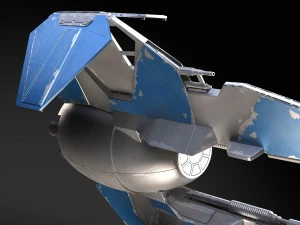 Jedi Starfighter ETA-2 with Hyperdrive Booster Rin 3D Model