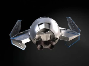 Jedi Starfighter ETA-2 with Hyperdrive Booster Rin 3D Model