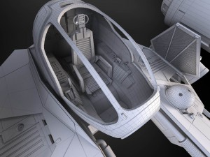 Jedi Starfighter ETA-2 with Hyperdrive Booster Rin Model 3D