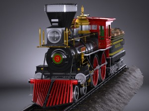 The General 4-4-0 Steam Locomotive Modelo 3D
