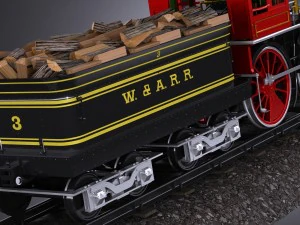The General 4-4-0 Steam Locomotive 3D Model