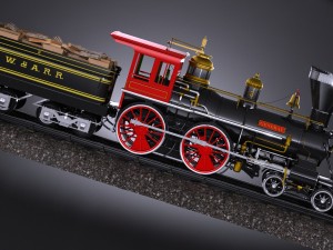 The General 4-4-0 Steam Locomotive Modelo 3D