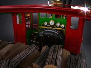 The General 4-4-0 Steam Locomotive 3D Model