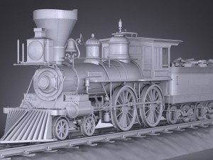 The General 4-4-0 Steam Locomotive Modelo 3D