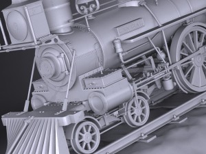 The General 4-4-0 Steam Locomotive Modelo 3D
