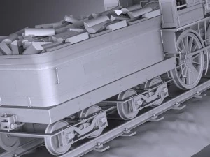 The General 4-4-0 Steam Locomotive 3D Model
