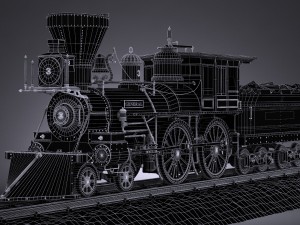 The General 4-4-0 Steam Locomotive Modelo 3D