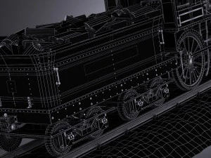 The General 4-4-0 Steam Locomotive 3D Model