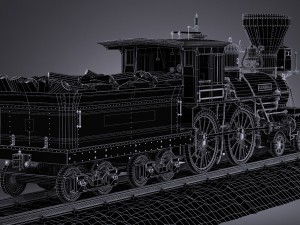 The General 4-4-0 Steam Locomotive Modelo 3D