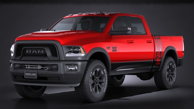 Dodge Ram 2500 Powerwagon 2015 Model 3D .c4d .max .obj .3ds .fbx .stl .blend