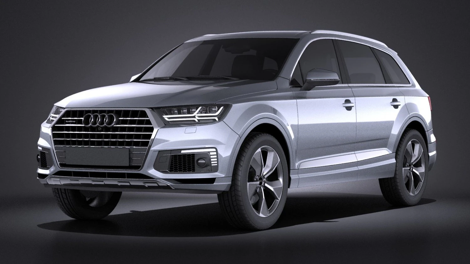 Audi Q7 E-tron 2017 Vray 3D Model .c4d .max .obj .3ds .fbx .stl .blend 