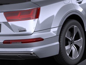 Audi Q7 E-tron 2017 Vray 3D Модель