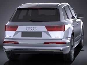 Audi Q7 E-tron 2017 Vray 3D Модель