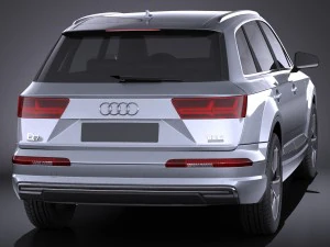 Audi Q7 E-tron 2017 Vray 3D Model