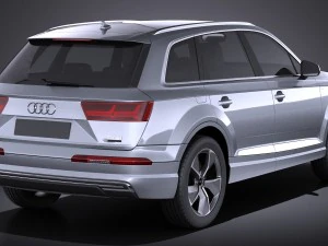 Audi Q7 E-tron 2017 Vray 3D Model