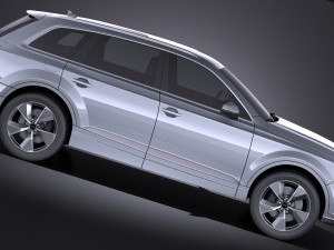 Audi Q7 E-tron 2017 Vray 3D Модель