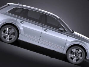 Audi Q7 E-tron 2017 Vray 3D Model