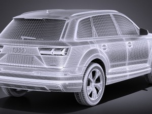 Audi Q7 E-tron 2017 Vray 3D Модель