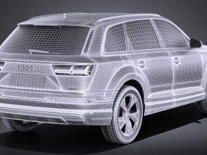 Audi Q7 E-tron 2017 Vray 3D Model
