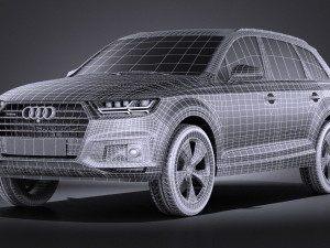 Audi Q7 E-tron 2017 Vray 3D Модель