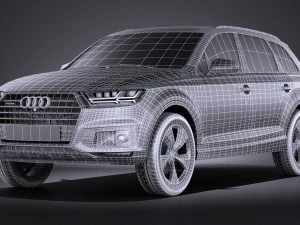 Audi Q7 E-tron 2017 Vray 3D Model