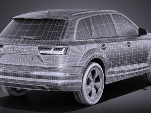 Audi Q7 E-tron 2017 Vray 3D Модель