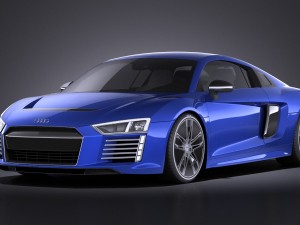 Audi R8 E-tron 2016 Vray 3Dモデル