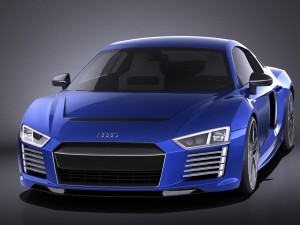 Audi R8 E-tron 2016 Vray 3Dモデル