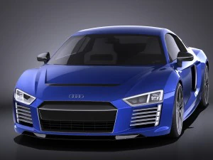 Audi R8 E-tron 2016 Vray 3D Model