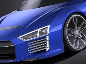 Audi R8 E-tron 2016 Vray 3D Model