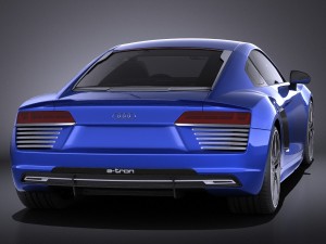 Audi R8 E-tron 2016 Vray 3Dモデル